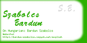 szabolcs bardun business card